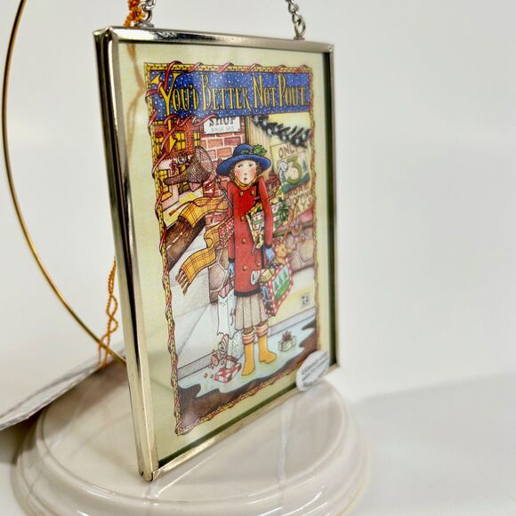 Mary Engelbreit Stained Glass Suncatcher Better Not Pout Shopper Via Vermont - Picture 3 of 10